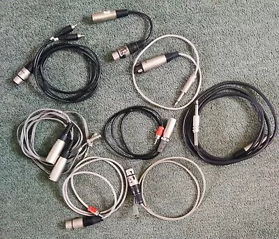 JOB LOT 8x XLR Patch Leads To Assorted Phono Jack Etc • £18