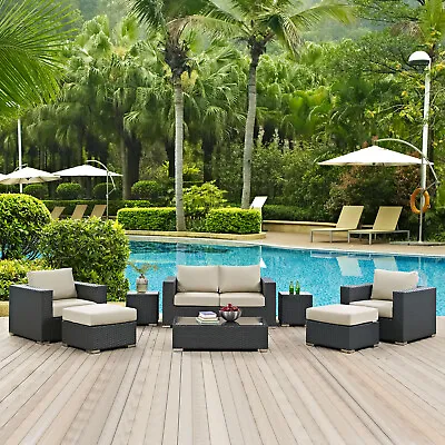 Modway 8 Piece Sunbrella® Sectional Set • $3205.62