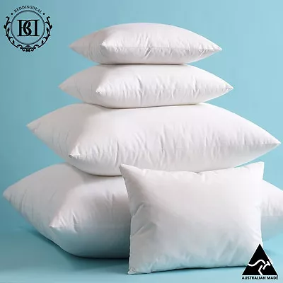New Aus Made Cotton Cover& Polyester Filling Euro Square Cushion Pillow Inserts  • $31.95
