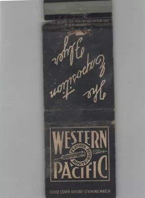 Matchbook Cover - Western Pacific Railroad • $3.95