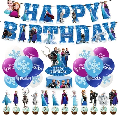 £17.57 • Buy BESTZY Frozen Themed Happy Birthday Supplies,Frozen Birthday Party Decorations