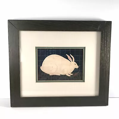 Warren Kimble Rabbit American Folk Art Primitive Print Bunny Country Framed • $31