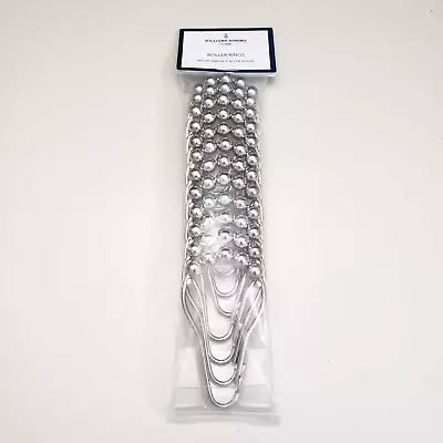 $29.95 • Buy Williams Sonoma Home: Set Of 12 Shower Curtain Roller Rings Polished Silver NEW