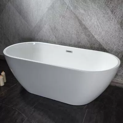 100% Contemporary Acrylic Freestanding Bathtub Soaking Tub Stand Alone Polished • $859.90