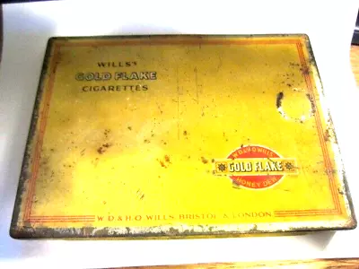 Vintage Wills's Gold Flake Honey Dew Cigarette Tin  Scratch LOOK • $6.66