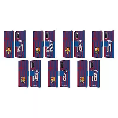 Fc Barcelona 2021/22 Players Home Kit Group 1 Leather Book Case For Samsung 1 • £17.95