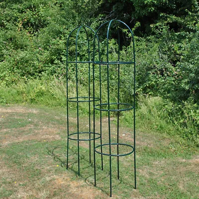 Outdoor Garden Metal Obelisk 1.9m Climbing Plant Support Trellis Frame Pack Of 4 • £39.99