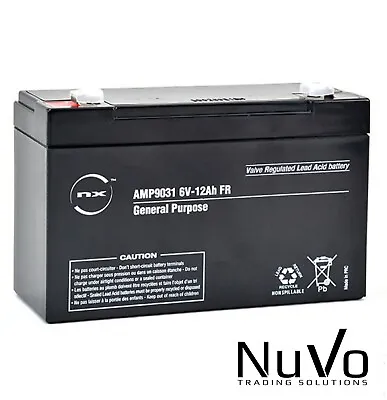 6V 12Ah RECHARGABLE Battery - PEG PEREGO FEBER INDUSA - ELECTRIC TOY CARS AUDI • £13.75