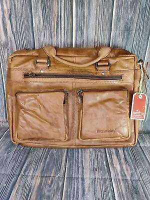 Spikes & Sparrow Men's Business Premium Leather Bag Brandy Laptop IPad NWT • $74.95