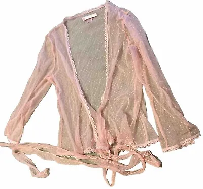 New Never Worn Victoria's Secret Pink Lace Top Size M/L Fits Size 10-12 • $19.99