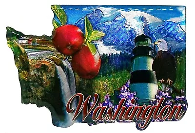 Washington State Jumbo Artwood Foil Fridge Magnet • $7.99