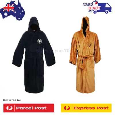 Star Wars Hooded Bath Robe Jedi Knight Sith Logo Bathrobe Halloween Costume Cape • $33.24