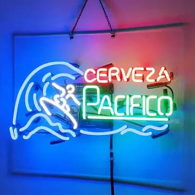 Surf Cerveza Pacifico Acrylic Neon Sign 20 X14  Light Lamp Handmade Bar Man Cave • $134.89