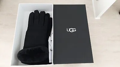 UGG Women's Sheepskin Seamed Glove Black Size M • £79
