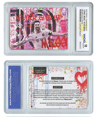 2023 Lionel Messi INTER MIAMI Never Give Up Diamond Dust Rency Card Gem-Mint 10 • $18.95