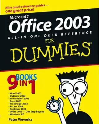 Microsoft Office 2003 For Dummies Computer Book 9 In 1 All In One Reference NEW • $8.99