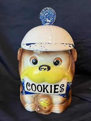 Vintage Monkey Cookie Jar Japan Retro Kitsch • $20