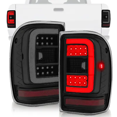 For Ford Ranger 2001-2011 Black Housing Smoke Lens Tail Lights LED C Light Bar • $119