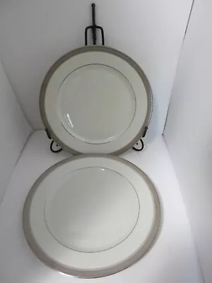 Set Of 2 Mikasa Palatial Platinum Fine China Dinner Plates 10 3/4  • $39.99