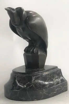 Bronze Sculpture Baby Vultures Bird Hot Cast On A Beige Marble Base Figure Gift • $299