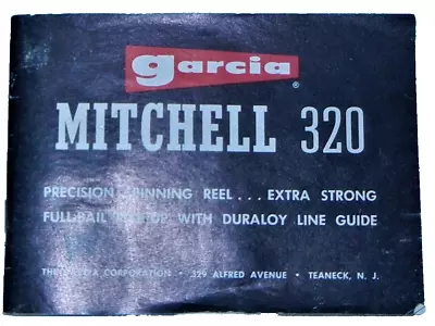 1958 Mitchell Garcia 320 Spinning Reel Owner's Manual - 47 Pp    Good Condition • $7.95