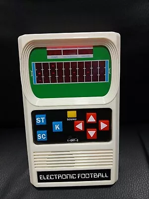 VTG 70's Mattel Handheld Electronic Football Game Sounds Lights Works Retro • $49.99