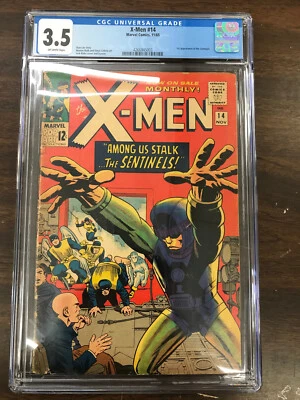 $275 • Buy X-Men #14 CGC 3.5 1st Appearance Of The SENTINELS! Marvel Comic 1965