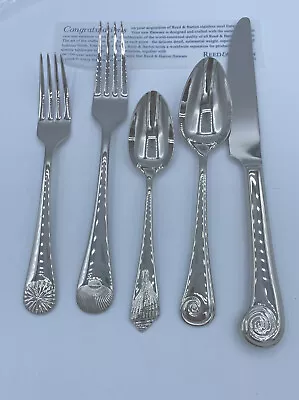 $79.99 • Buy Reed & Barton Stainless SEA SHELLS Flatware NEW Set Of Five 18/10 Stainless