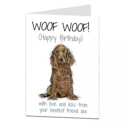 Cocker Spaniel Birthday Card From The Dog For The Owner & Lover • £3.25