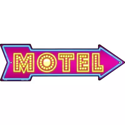 Motel Novelty Embossed Metal Arrow Sign  Directional 17  X 5  Wall Decor • $27.90