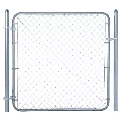 6ft X 5ft Galvanized Metal Adjustable Single Walk-Through Chain Link Fence Gate • $125.28