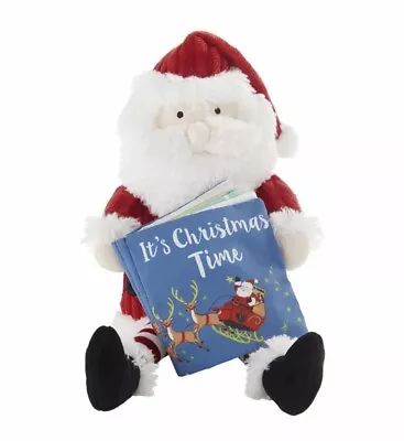 Mud Pie Kids Minky Soft Santa Claus Plush Toy & Cloth Book Magic Of Christmas • $26