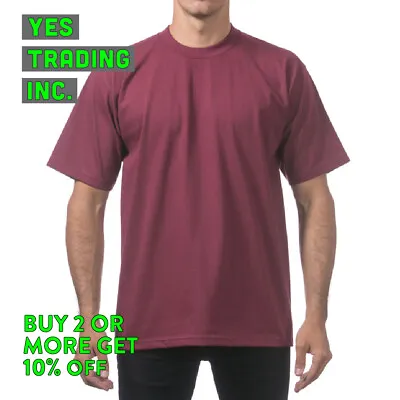Proclub Pro Club Mens Plain T Shirt Heavyweight Shirts Short Sleeve Tee Big Tall • $14.40