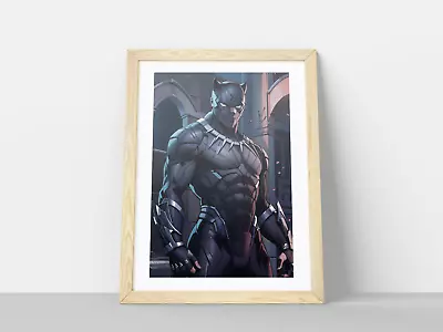 Black Panther Marvel Avengers Superhero Wall Poster Print A4 -Frame NOT Included • £5.99