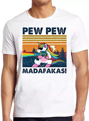 Unicorn Pew Pew Madafakas LGBT Gay Pride Lesbian Funny Gift Tee T Shirt M810 • £6.35