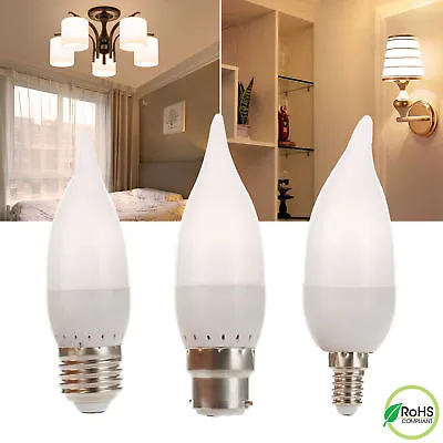 LED Candle Light Bulbs 15 Watt Equivalent E12 E26 E27 B22 E14 3W White Lamps • $1.75