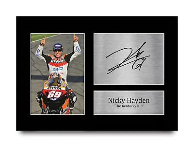 Nicky Hayden Signed Pre Printed Autograph A4 Photo Gift For A MotoGP Fan • $14.91