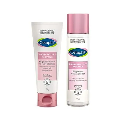Cetaphil Bright Healthy Reveal Creamy Cleanser 100g Refresh Toner 150ml • £48.47