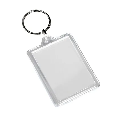 Blank 70mm X 45mm Jumbo Keyring | Make Your Own Clear Acrylic Keyring Key Fob • £2.10