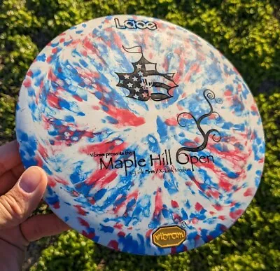 2015 Maple Hill Lace Vibram Disc Golf 171g M Rubber Medium Firm Red White & Blue • $85