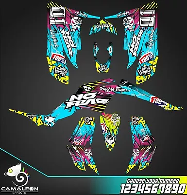 $166 • Buy Yamaha Raptor 350 Graphics Kit 2004 2006 2009 To 2014 Decals Stickers Atv Utv