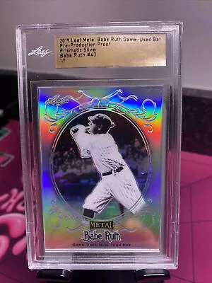 2019 Leaf Metal Babe Ruth Pre Proof Prismatic Silver True 1/1 #43 • $9.99