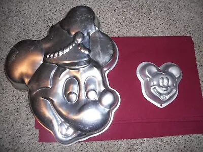 VTG  Wilton Mickey Mouse Disney Cake Pan & Small Mickey Smash Cake Pan • $9.99