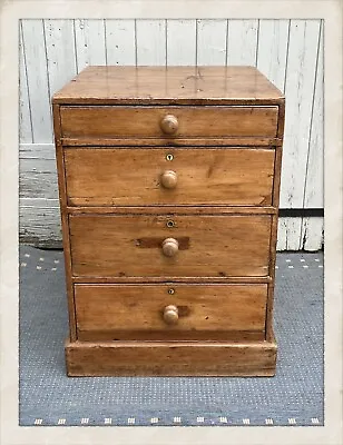 Superb Antique Oak / Pine Architect's Plan Drawers A2 Paper Maps Photos C.1900 • £345