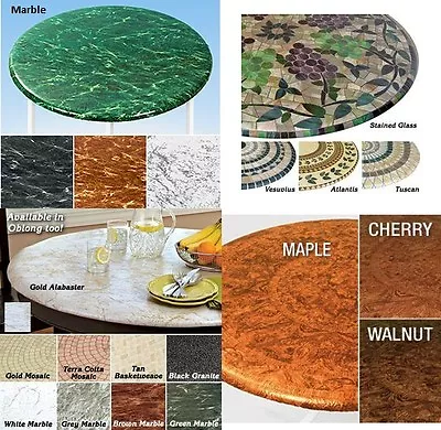 $27.97 • Buy Elasticized Tablecloths Table Cover Marble Wood MAPLE Fitted Cover Fabric Back