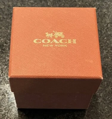 $59.99 • Buy BOXED - COACH Silver Dial Brown Leather Band Diamond Wrist Watch CA.64.795.1616S