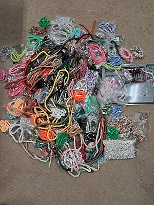 Bead LOT Mixed Colors And Sizes Craft Jewelry Making Mixed Beads Bracelets • $0.99