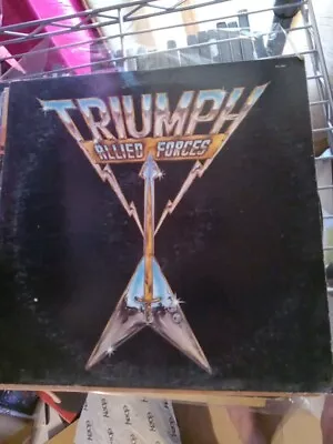TRIUMPH Allied Forces LP 1ST PRESS 1981 W/ LYRIC / PICTURE INNER Vinyl AFL1-3902 • $9.99