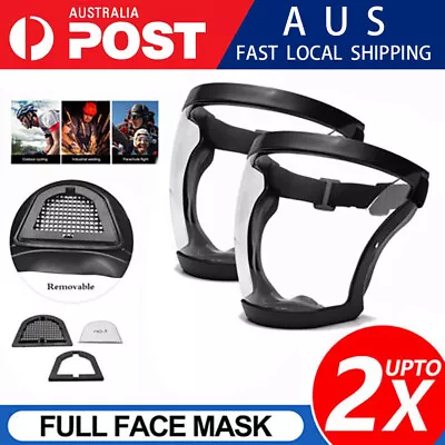 Full Face Shield Super Protective Mask Anti-fog Transparent Safety Head Cover • $13.99