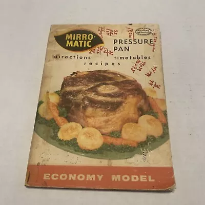 Vintage Mirro-matic Pressure  Pan Cooker Manual Recipes Booklet 1961             • $5.22